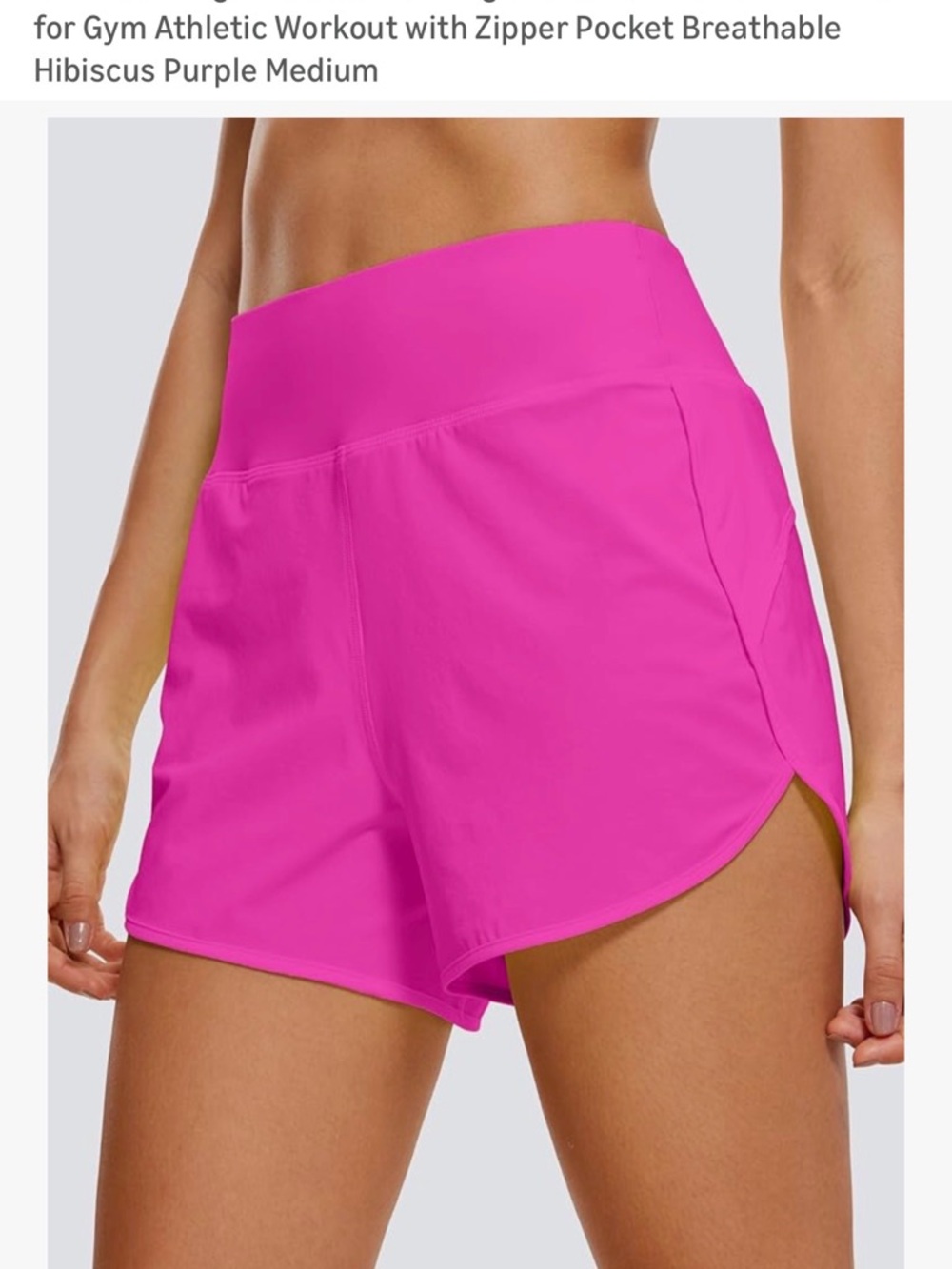CRZ High-Waist Athletic Shorts in Hibiscus Purple